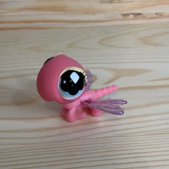 Littlest Pet Shop Pink Dragonfly Figurine LPS 503 Collectible Toy - Picture 1 of 4